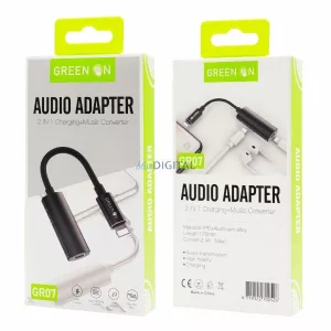 Green On GR07 Lightning Type-C Töltő Adapter - Fekete