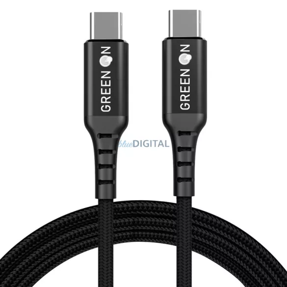 Green On GR08 PD 60W USB Type-C 2M Adatkábel - Fekete