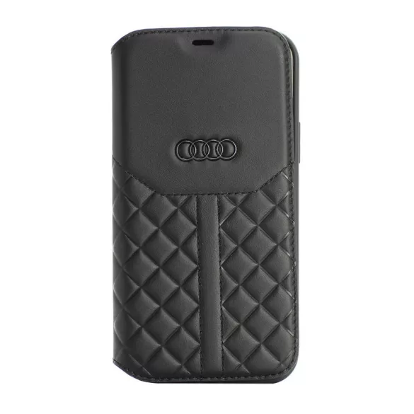 Apple iPhone 13 Audi Bőr Könyvtok - Fekete