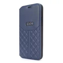 Apple iPhone 13 Pro Audi Bőr Könyvtok - Kék