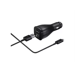   Samsung EP-LN920UBEGWW 15W 1XUSB Autós Adaptív Töltő Adapter + Micro USB Adatkábel - Fekete