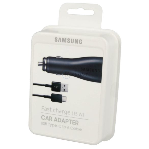 Samsung EP-LN915CBEGWW 15W Autós Adaptív Töltő Adapter + USB Type-C Adatkábel - Fekete