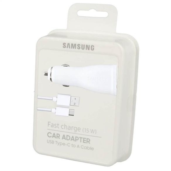 Samsung EP-LN915CBEGWW 15W Autós Adaptív Töltő Adapter + USB Type-C Adatkábel - Fekete