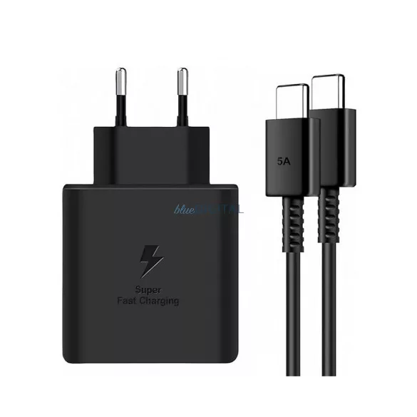 Samsung T2510 25W Blister Hálozati Töltőfej + USB-C Adatkábel - Fekete