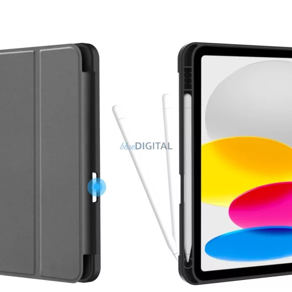 Apple iPad 10.9'' 2022/11'' 2025 Tech-Protect SC Pen Könyvtok - Fekete