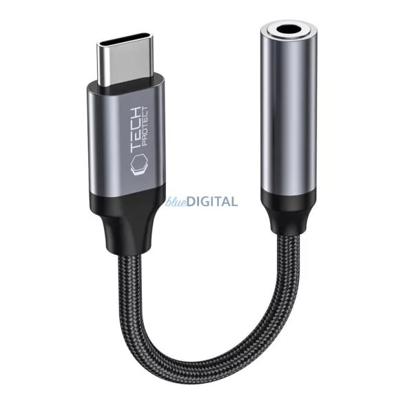 Tech-Protect Type-C to 3.5mm Jack Átalakító - Fekete