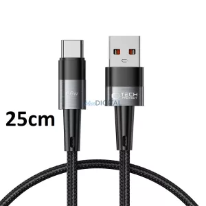 Tech-Protect UltraBoost 66W USB Type-C 25cm Adatkábel - Fekete