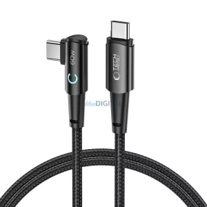 Tech-Protect UltraBoost ''L'' alakú PD Type-C1M Adatkábel - Fekete