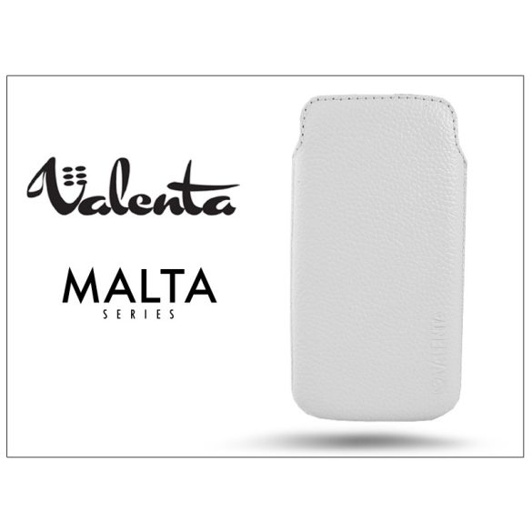 VALENTA POCKET MALTA S20 univerzális bőrtok - Apple iPhone 5/5S/SE - fehér