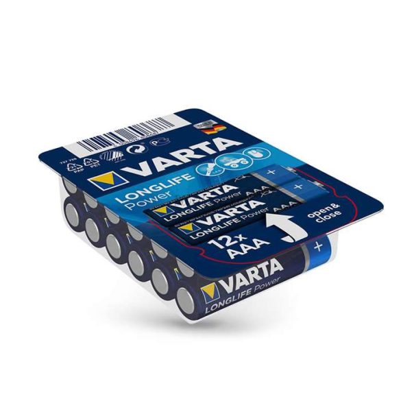 VARTA Longlife Power Alkaline AAA ceruza elem - 12 db/csomag