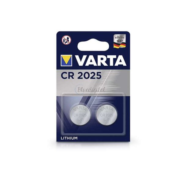 Varta CR2025 lithium gombelem - 3V - 2 db/csomag