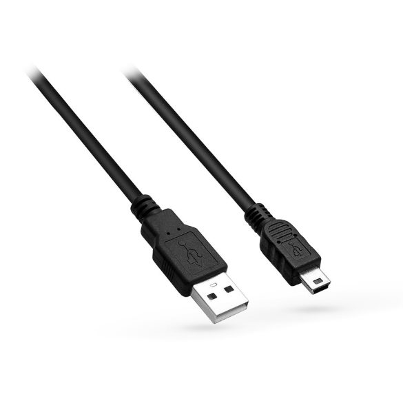 Venom USB-A - mini USB töltőkábel 2 m-es vezetékkel - fekete - ECO csomagolás