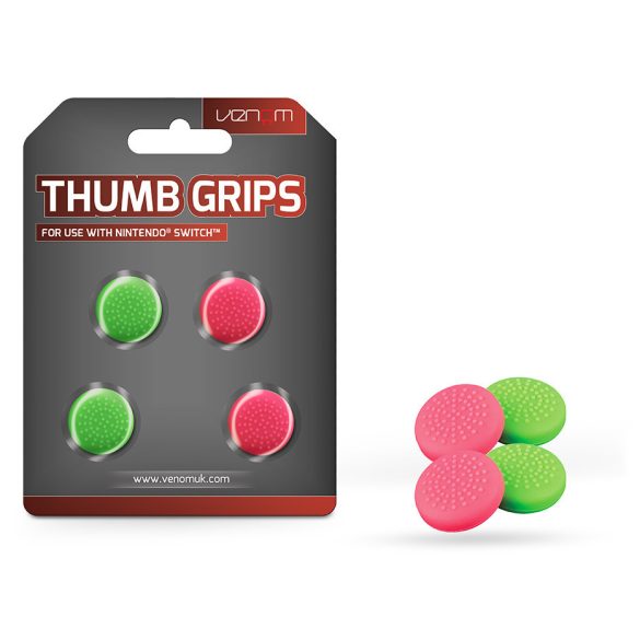 Venom VS4917 Thumb Grips (4x) Nintendo Switch-hez - pink és zöld