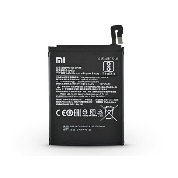 Xiaomi Redmi Note 5/Note 5 Pro gyári akkumulátor - Li-polymer 4000 mAh - BN45 (ECO csomagolás)
