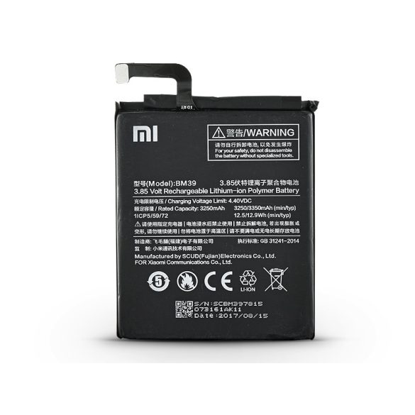 Xiaomi Mi 6 gyári akkumulátor - Li-polymer 3350 mAh - BM39 (ECO csomagolás)
