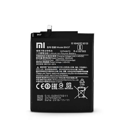 Xiaomi Redmi 6/Redmi 6A gyári akkumulátor - Li-ion Polymer 3000 mAh - BN37 (ECO csomagolás)