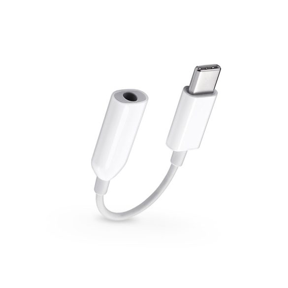 Xiaomi gyári Type-C - 3,5 mm jack adapter - fehér - (ECO csomagolás)