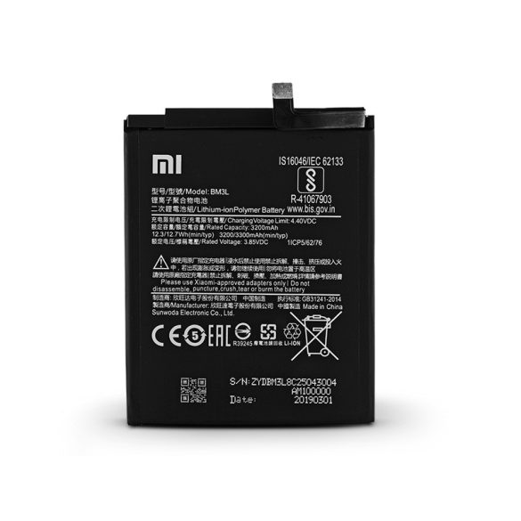 Xiaomi Mi 9 gyári akkumulátor - Li-ion Polymer 3300 mAh - BM3L (ECO csomagolás)