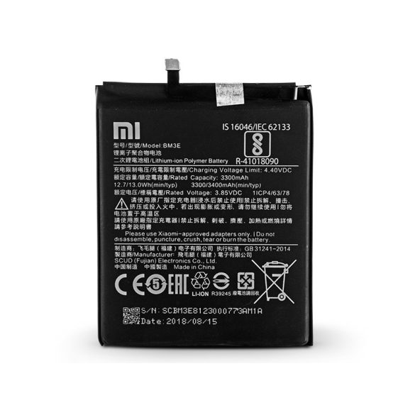 Xiaomi Mi 8 gyári akkumulátor - Li-ion Polymer 3400 mAh - BM3E (ECO csomagolás)