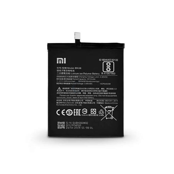 Xiaomi Mi A2 gyári akkumulátor - Li-polymer 3010 mAh - BN36 (ECO csomagolás)
