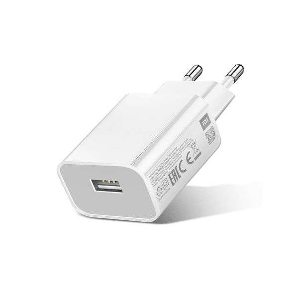 Xiaomi gyári USB hálózati töltő adapter - 5V/2A - MDY-09-EW white (ECO csomagolás)