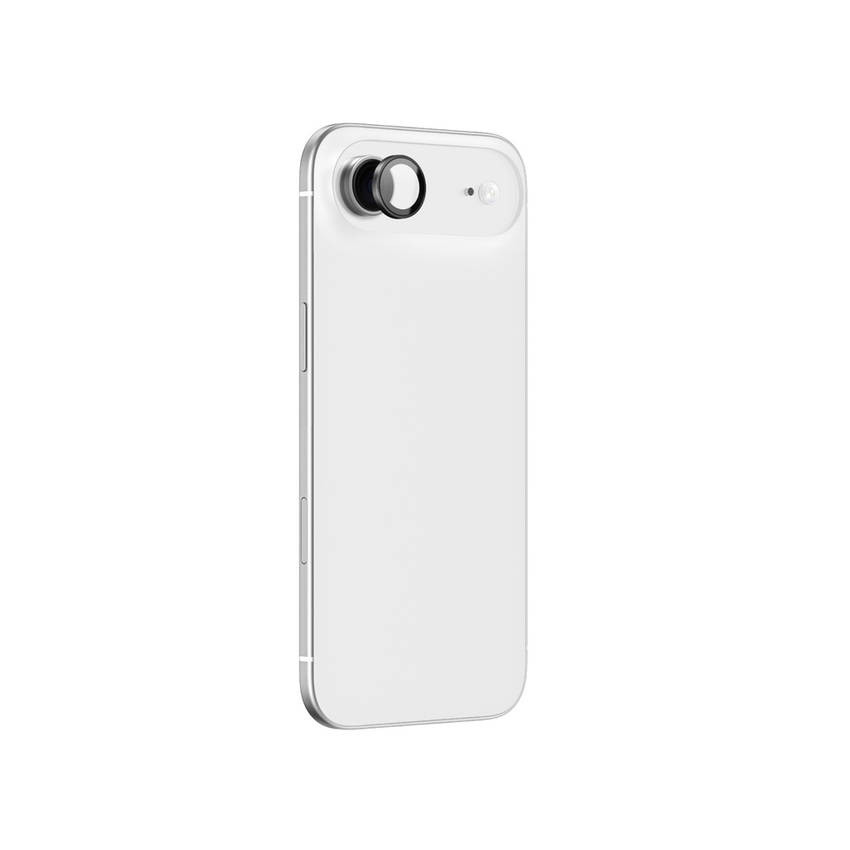 AmazingThing lencseüveg iPhone 17 Air készülékhez fekete alumínium kerettel