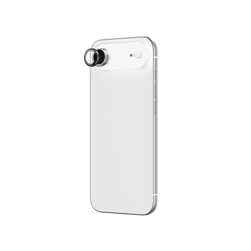 AmazingThing lencseüveg iPhone 17 Air készülékhez fekete alumínium kerettel