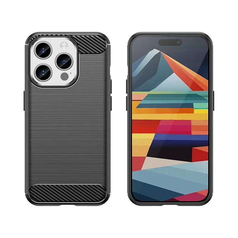 Carbon tok iPhone 15 Pro - fekete
