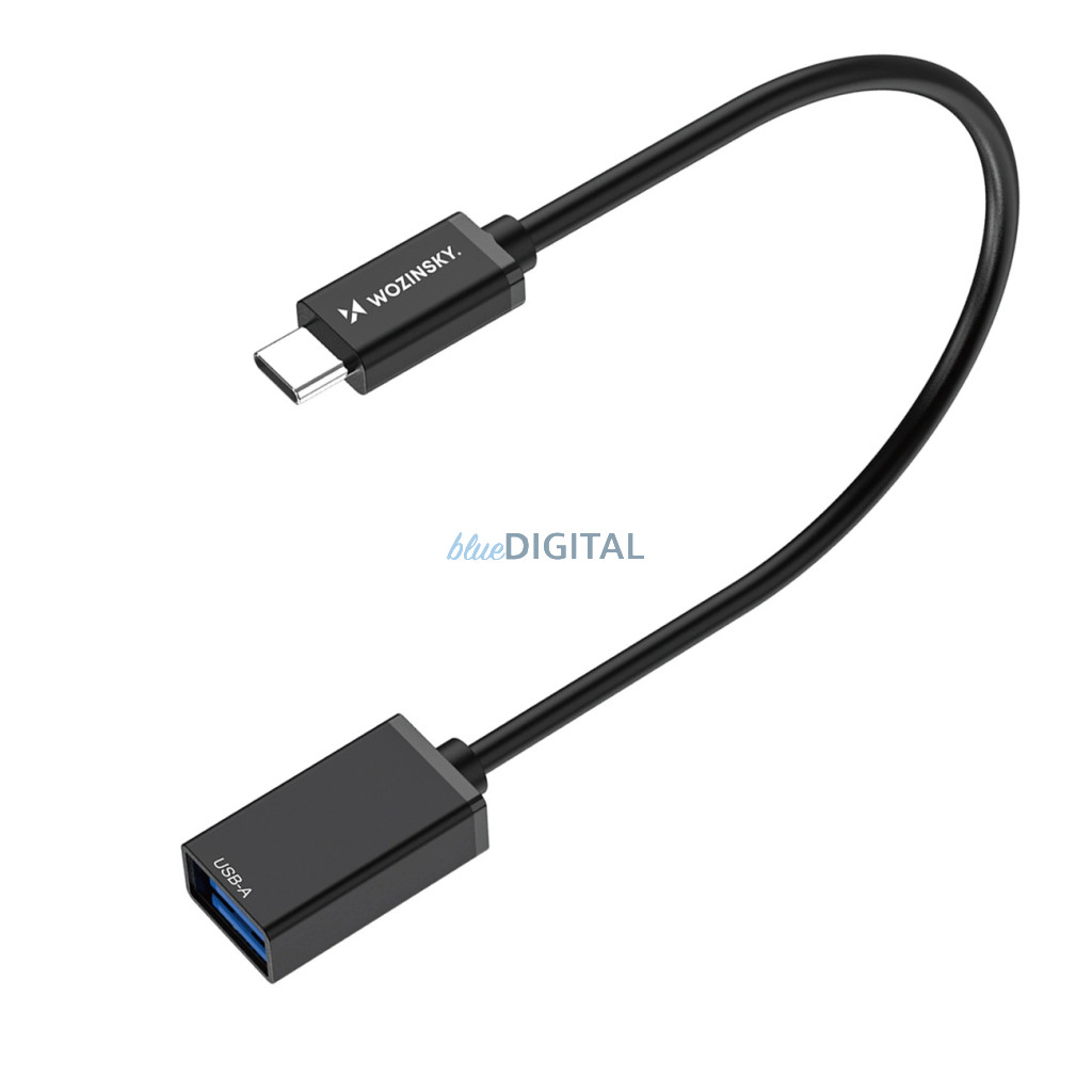 Wozinsky WOTGY1S USB-C 3.0 (férfi) - USB-A 3.0 (női) OTG adapter - Fekete
