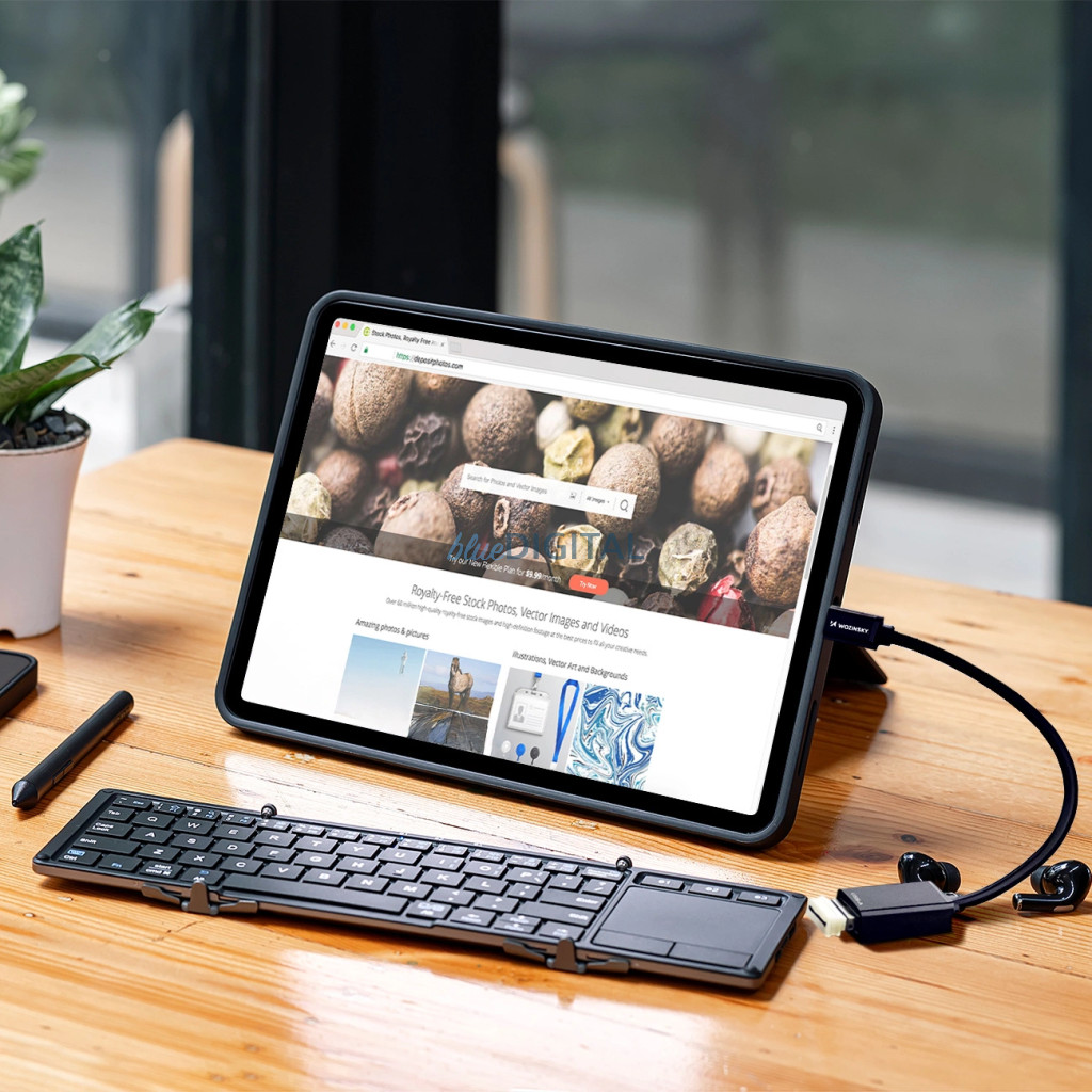 Wozinsky WOTGY1S USB-C 3.0 (férfi) - USB-A 3.0 (női) OTG adapter - Fekete