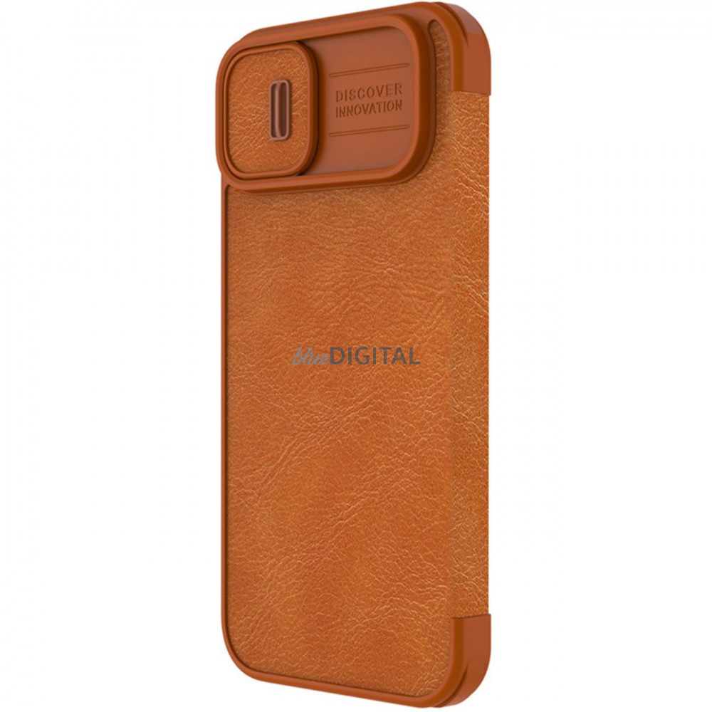 Nillkin Qin Pro bőr tok iPhone 14 Plus 6.7 2022 barna