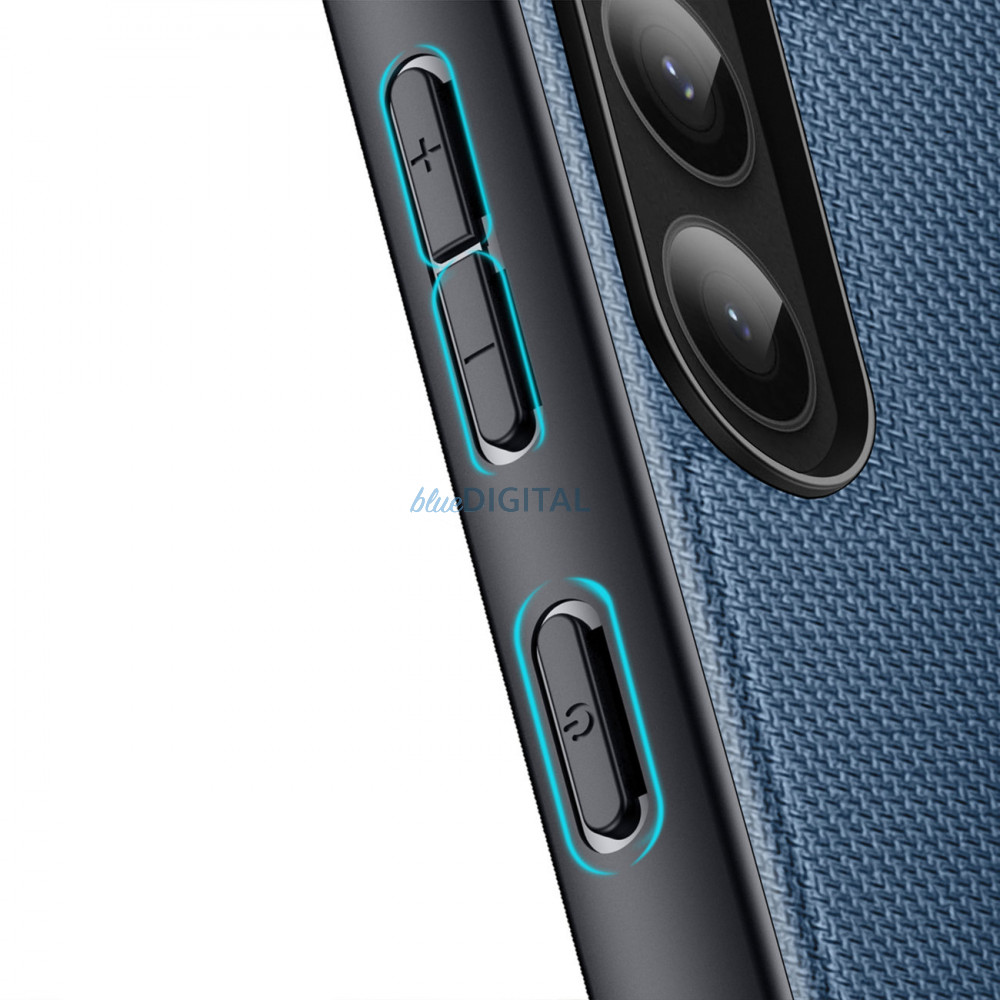 Dux Ducis Fino tok Samsung Galaxy S23+ tok szilikon kerettel kék