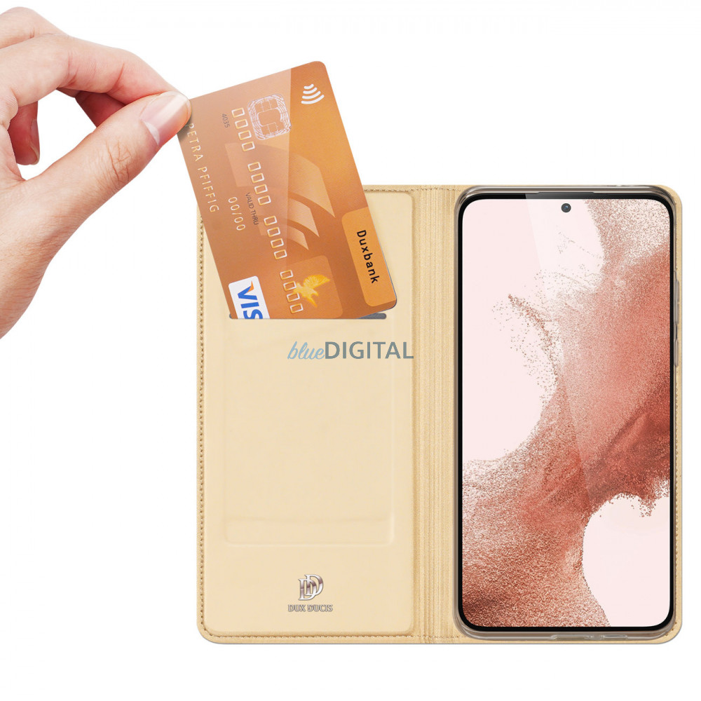 Dux Ducis Skin Pro Case Samsung Galaxy S23+ Flip Card Wallet Stand arany Dux Ducis Skin Pro Case Samsung Galaxy S23+ Flip Card Wallet Stand arany
