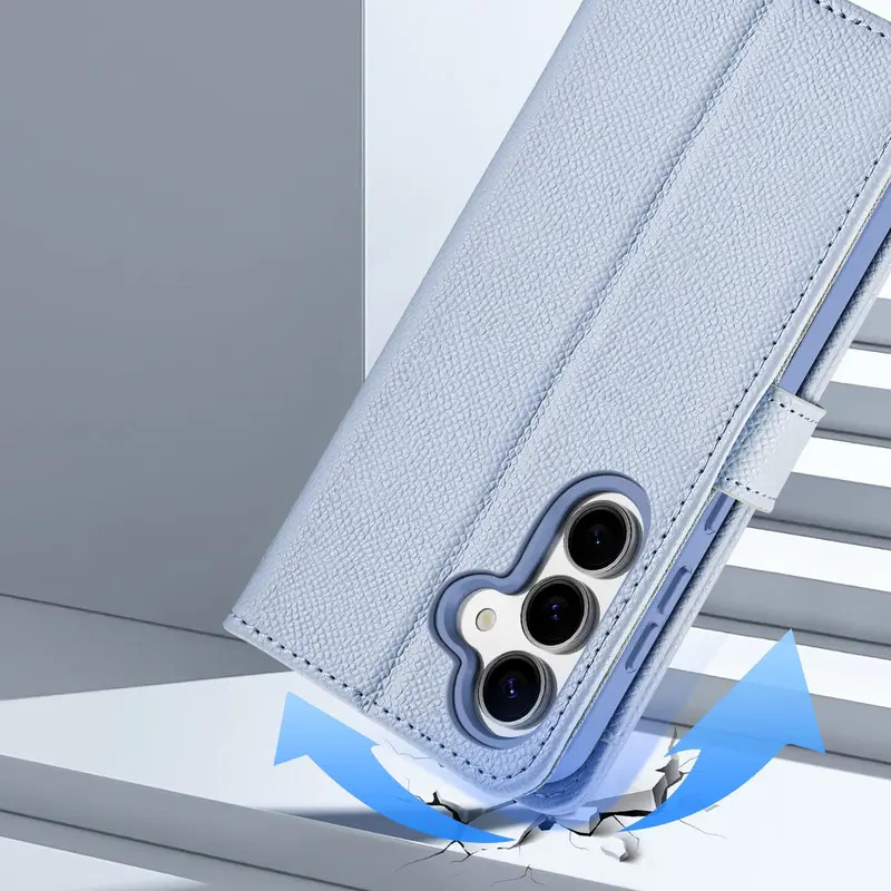 Dux Ducis Lawa MagSafe-kompatibilis könyvtok Samsung Galaxy S25 Plus - kék