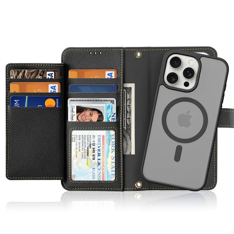 Dux Ducis Lawa könyvtok iPhone 15 Pro - fekete Dux Ducis Lawa könyvtok iPhone 15 Pro - fekete