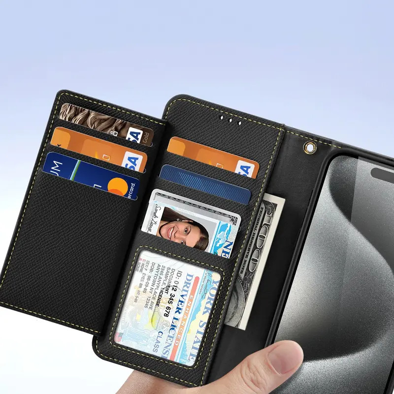 Dux Ducis Lawa könyvtok iPhone 15 Pro - fekete Dux Ducis Lawa könyvtok iPhone 15 Pro - fekete
