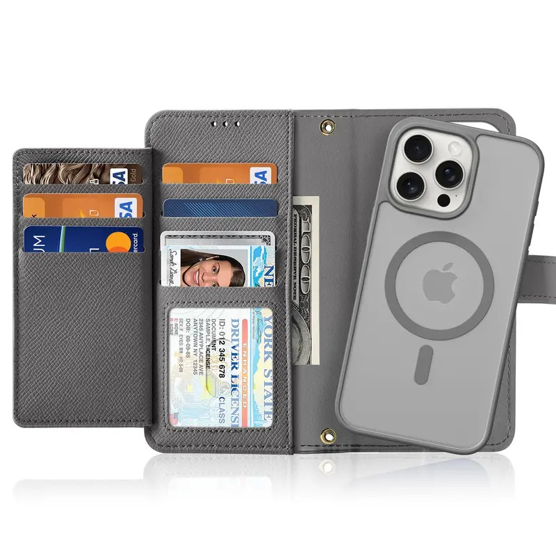 Dux Ducis Lawa könyvtok iPhone 15 Pro - szürke Dux Ducis Lawa könyvtok iPhone 15 Pro - szürke