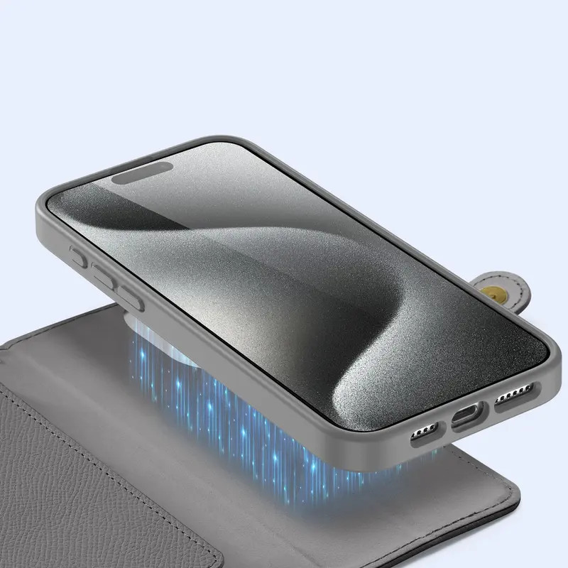 Dux Ducis Lawa könyvtok iPhone 15 Pro - szürke Dux Ducis Lawa könyvtok iPhone 15 Pro - szürke