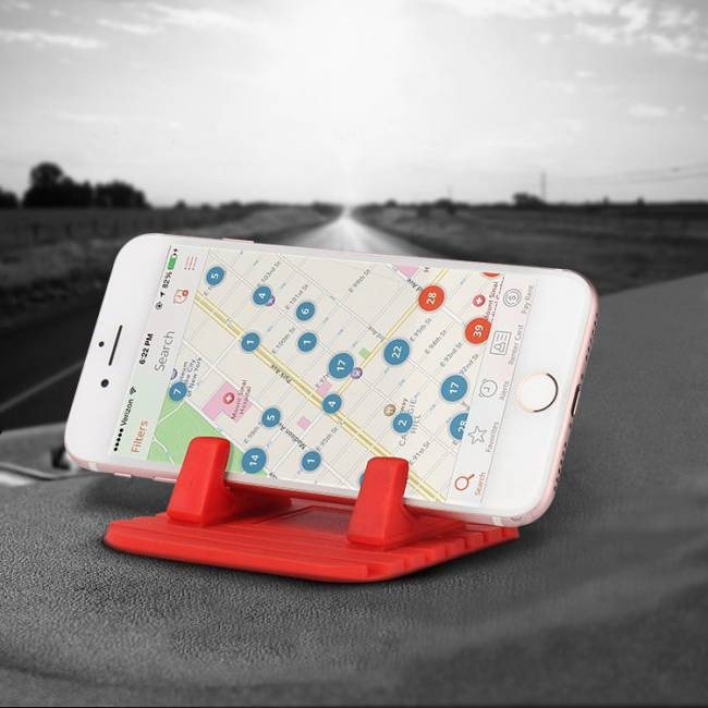Szilikon Car Phone Holder Portál asztali állvány fekete Szilikon Car Phone Holder Portál asztali állvány fekete