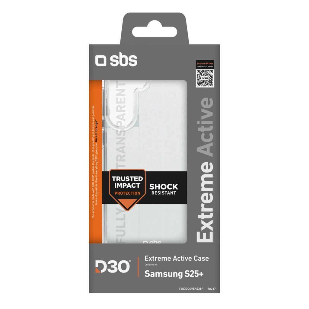 SBS D3O tok Samsung Galaxy S25 Plus - átlátszó