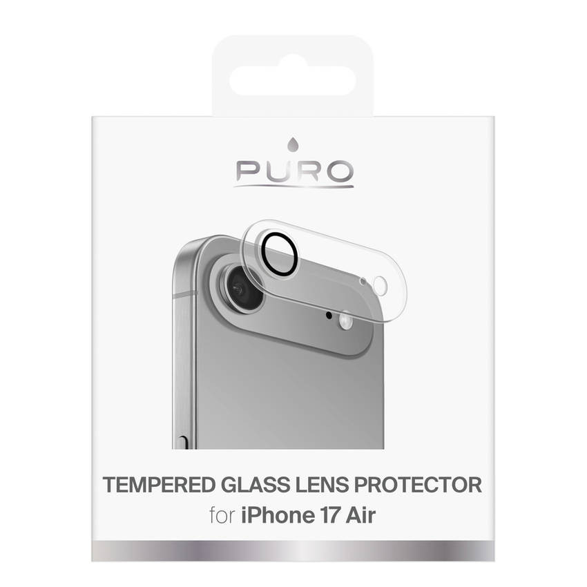 Puro Camera Standard edzett üveg iPhone 17 Air készülékhez a kameraszigethez és a lencséhez Puro Camera Standard edzett üveg iPhone 17 Air készülékhez a kameraszigethez és a lencséhez