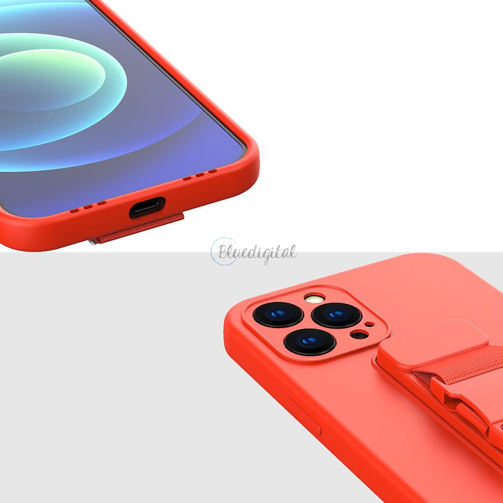 Kötél tok Gel TPU légzsák telefontok lanyardhoz iPhone 8 Plus / iPhone 7 Plus Red Kötél tok Gel TPU légzsák telefontok lanyardhoz iPhone 8 Plus / iPhone 7 Plus Red