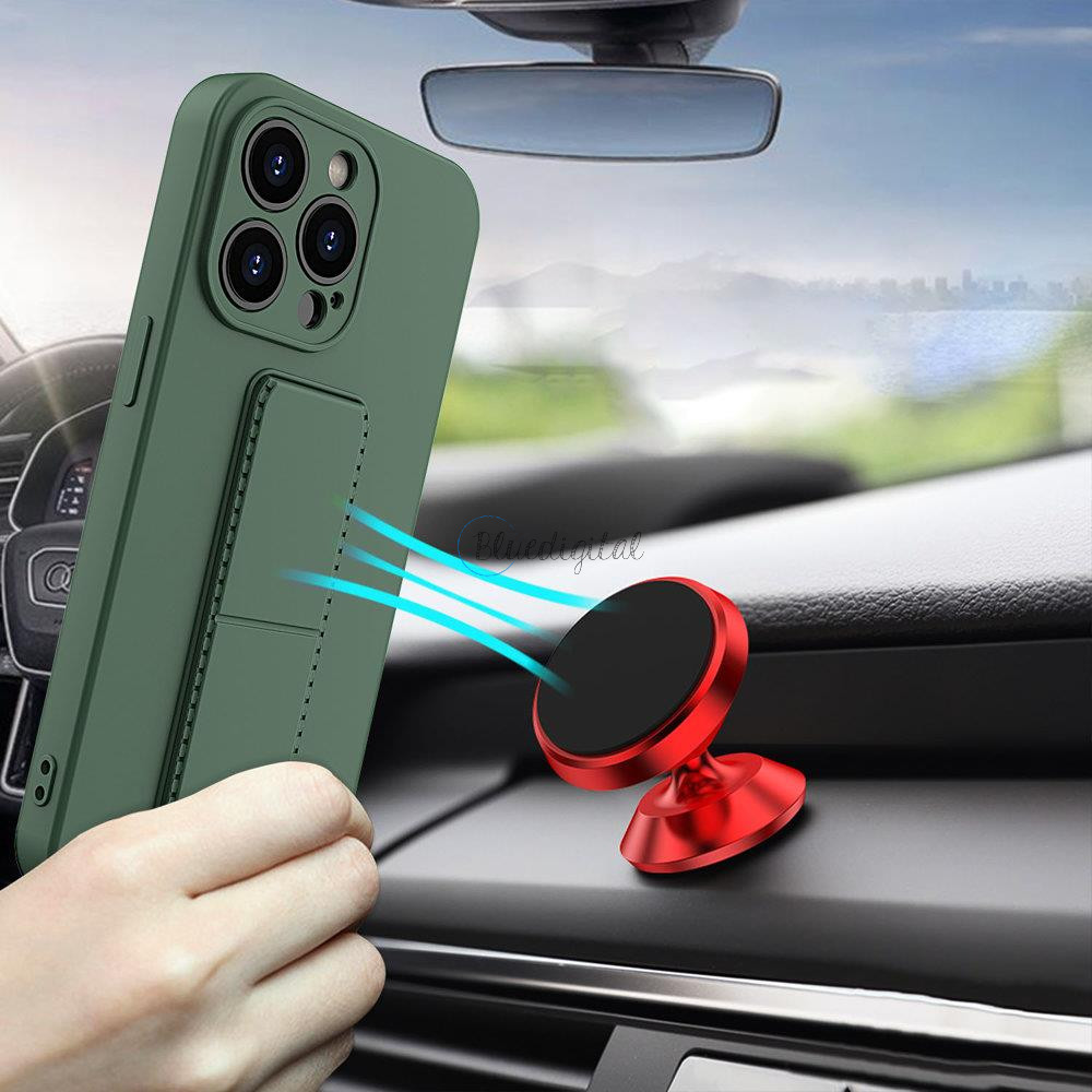 Wozinsky kitámasztható tok Flexible Silicone telefontok iPhone 13 Mini Blue Wozinsky kitámasztható tok Flexible Silicone telefontok iPhone 13 Mini Blue