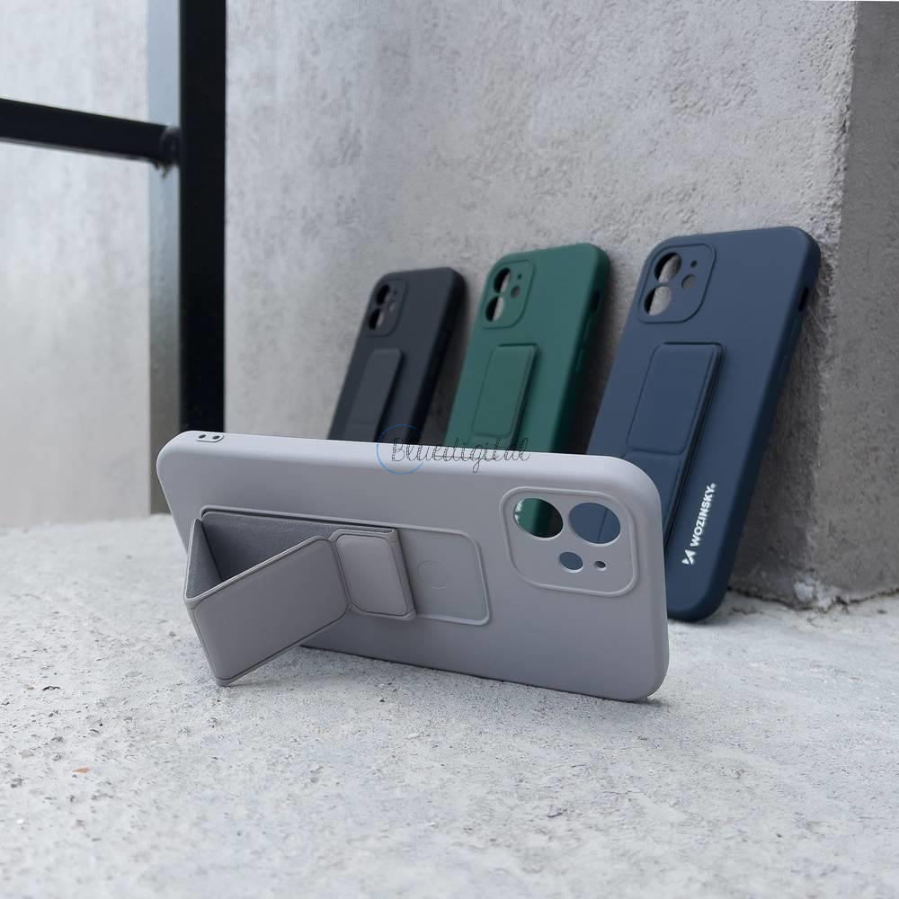 Wozinsky kitámasztható tok Flexible Silicone telefontok iPhone 13 Mini Blue Wozinsky kitámasztható tok Flexible Silicone telefontok iPhone 13 Mini Blue