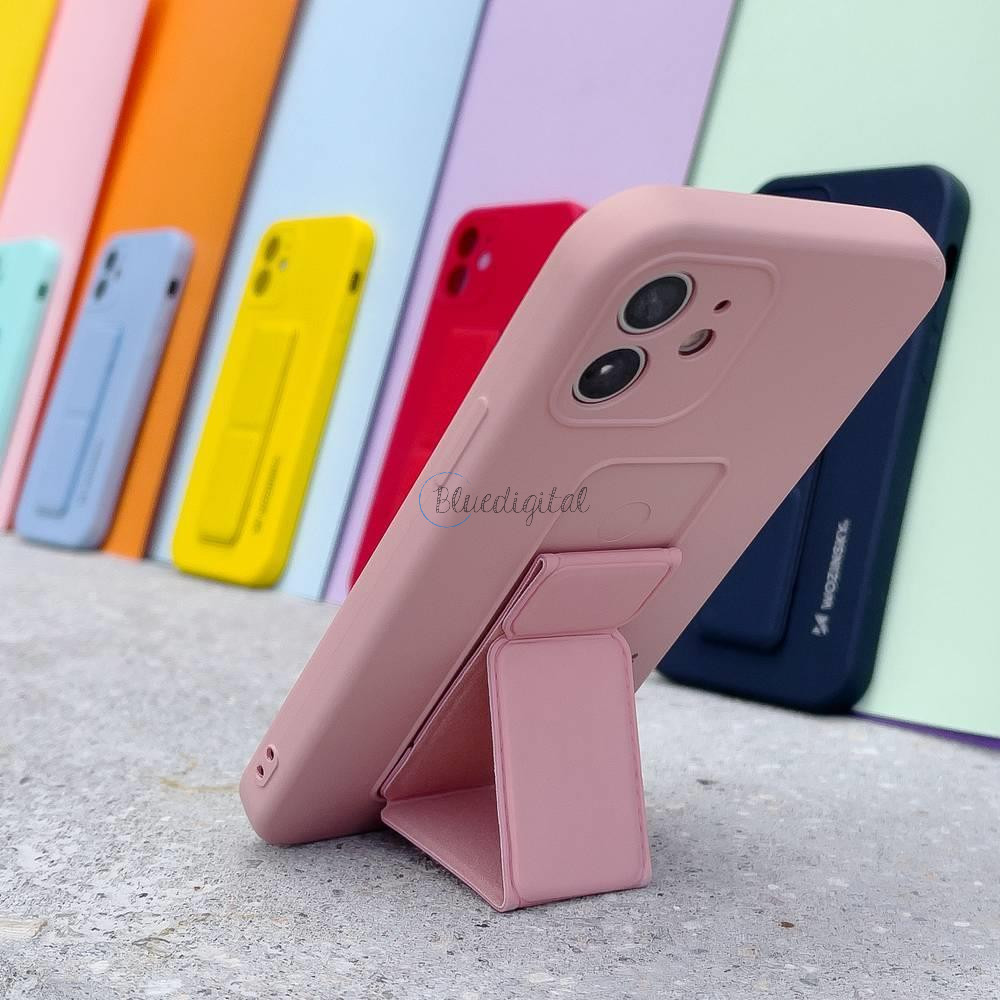 Wozinsky kitámasztható tok Flexible Silicone telefontok iPhone 13 Mini Blue Wozinsky kitámasztható tok Flexible Silicone telefontok iPhone 13 Mini Blue