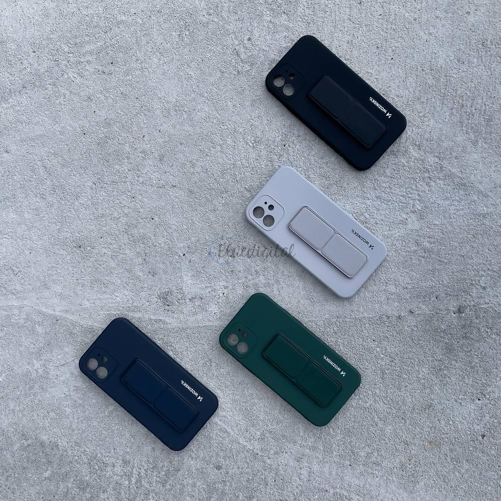 Wozinsky kitámasztható tok Flexible Silicone telefontok iPhone 13 Mini Blue Wozinsky kitámasztható tok Flexible Silicone telefontok iPhone 13 Mini Blue