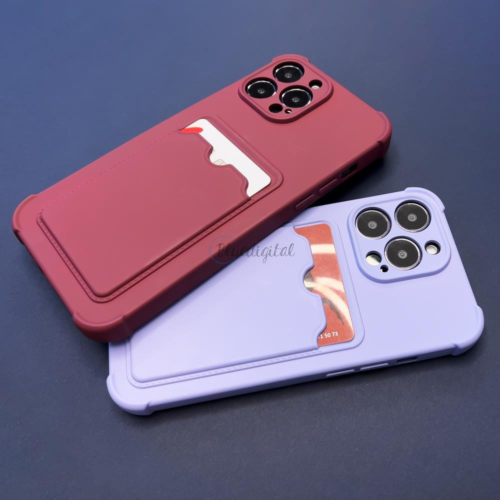 Card Armor tok iPhone 13 Mini kártyatartóval, légzsákkal, és megerősített védelemmel tengerészkék Card Armor tok iPhone 13 Mini kártyatartóval, légzsákkal, és megerősített védelemmel tengerészkék