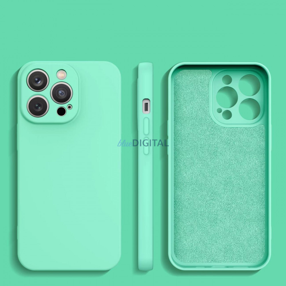 Szilikon tok iPhone 14 Plus szilikon tok menta zöld Szilikon tok iPhone 14 Plus szilikon tok menta zöld