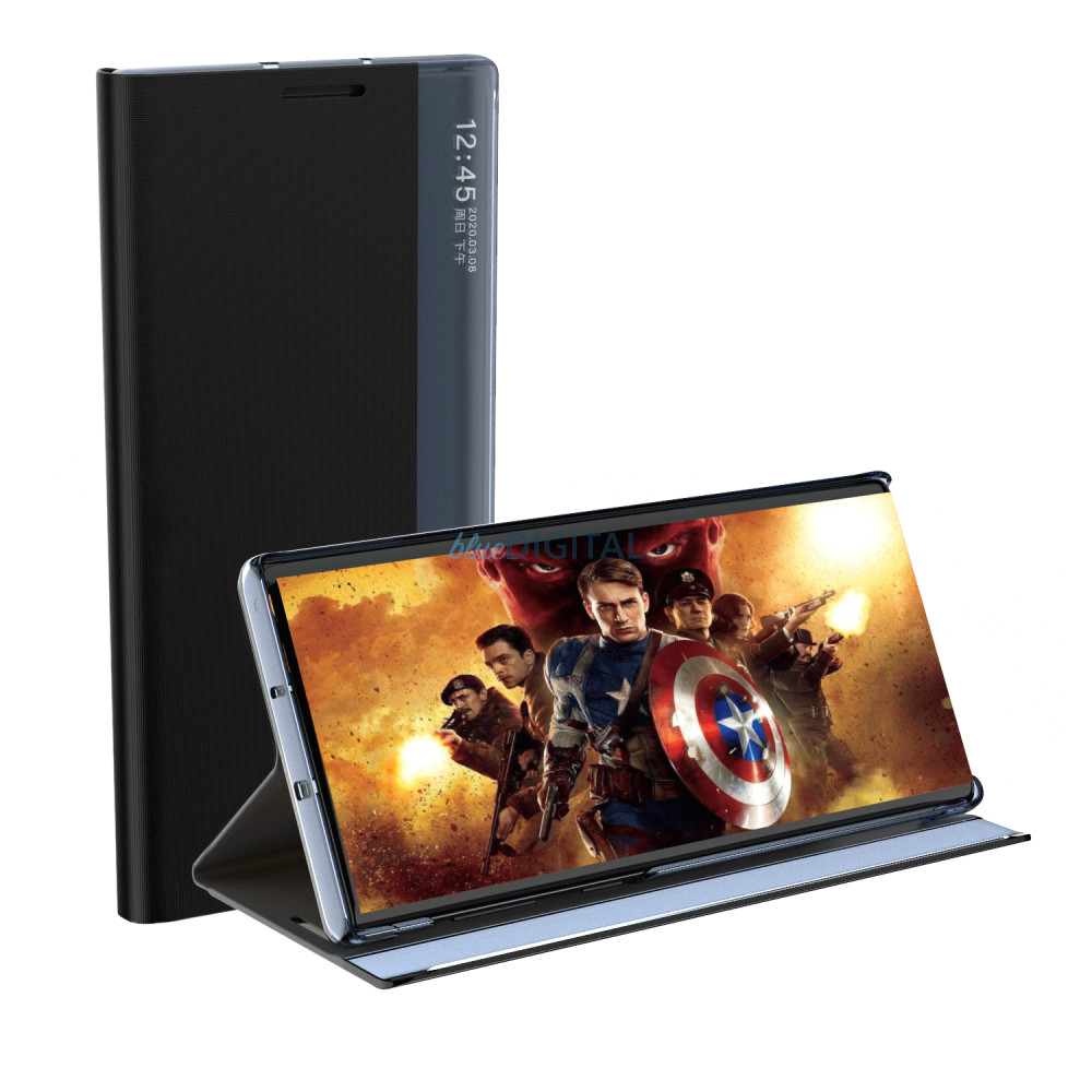 New Sleep Case tok Samsung Galaxy S23+ tok flip stand kék New Sleep Case tok Samsung Galaxy S23+ tok flip stand kék