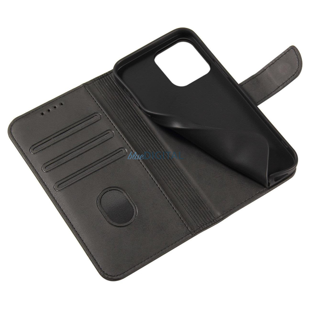 Flip and Wallet mágneses tok Infinix Hot 30 - fekete Flip and Wallet mágneses tok Infinix Hot 30 - fekete